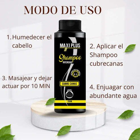 Shampoo Cubre Canas - Tu Cabello Más Joven y Saludable